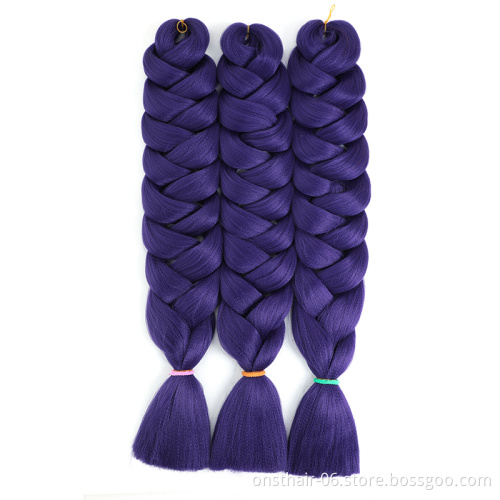 Onst Kanekalons Jumbo Braid Hair Ultra Box Braid Hair Extension Synthetic Crochet Braiding Wick Hair X Pression 165g 82 Inches